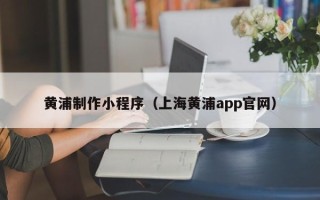 濮阳黄浦制作小程序（上海黄浦app官网）