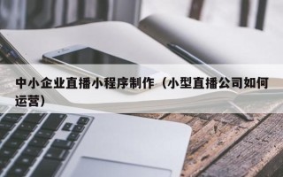 濮阳中小企业直播小程序制作（小型直播公司如何运营）